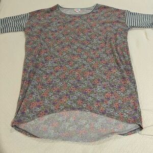 LuLaRoe Irma Pastel Floral Top Size Small